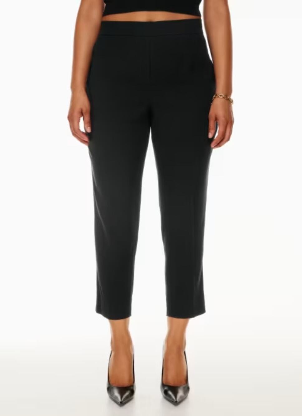 Wilfred Aritzia Black Stretchy Straight Leg Trousers Work Pants Women's size 8